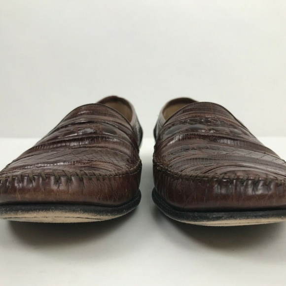 Mezlan Genuine Lizard Brown Sebastian Loafers sz 9 main image 8